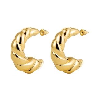 18K Gold Plated Chunky Hoop Earrings